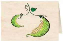 Karnet drewniany C6 + koperta Narodziny fasolka