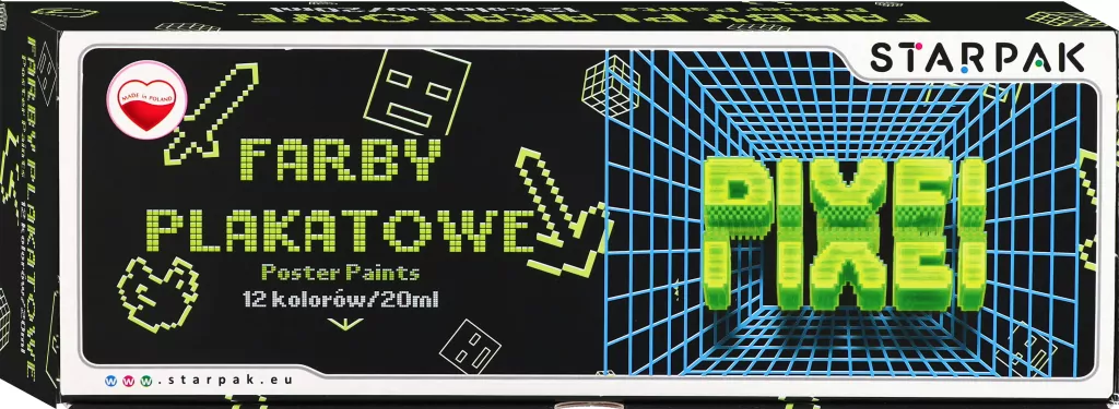 FARBY PLAK 12KOL 20ML PIXEL GAME1 STK FOL 6/24 - tantis.pl