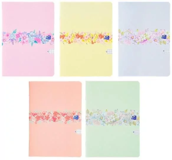 Zeszyt Floral, A4/60K kratka. 5 sztuk - tantis.pl