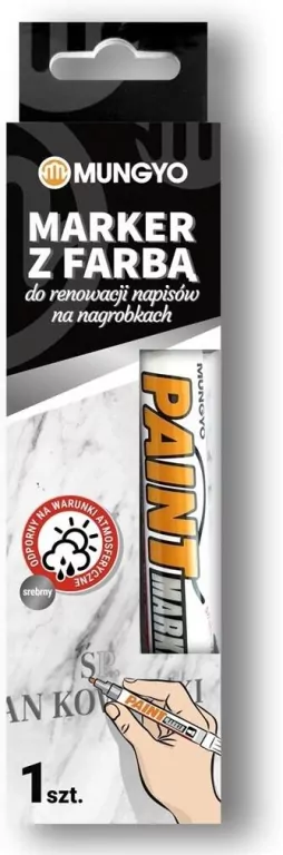 Marker do renowacji nagrobków srebrny MUNGYO - tantis.pl