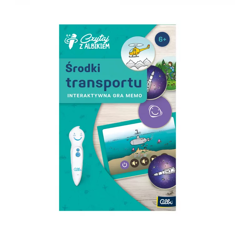 Środki transportu. Interaktywna gra memo. Czytaj z Albikiem - tantis.pl