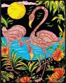 Kolorowanka welwetowa Flamingi 47x35cm - tantis.pl