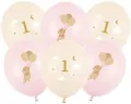 Balony Myszki z cyferką 1 Pale Pink 30cm - tantis.pl