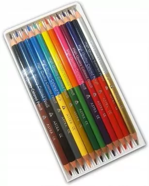Kredki ołówkowe dwustronne. 24 kolory - tantis.pl