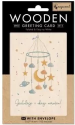 Karnet drewniany C6 + koperta Narodziny Karuzela