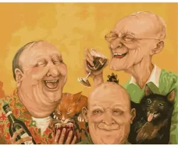 Malowanie po numerach. Starzy przyjaciele 40x50cm