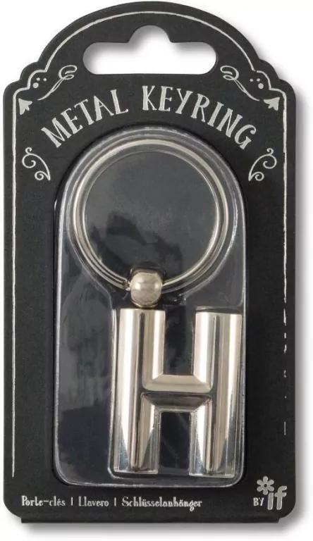 Silver Letter Keyring - brelok do kluczy litera H - tantis.pl
