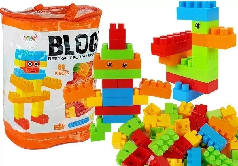 Klocki konstrukcyjne w worku 86el - tantis.pl