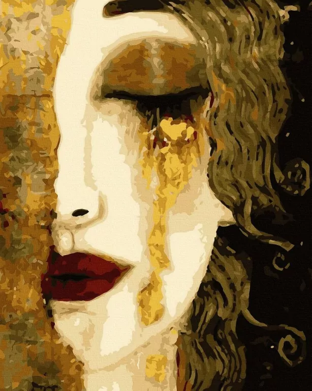 Malowanie po numerach + złota farba - Złote łzy - tantis.pl