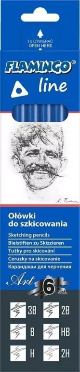 Ołówki do szkicowania 6szt 3B-2H - tantis.pl