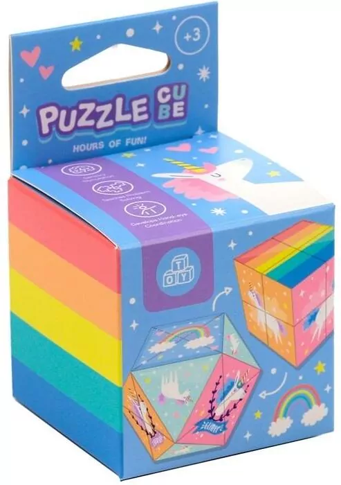 Puzzle w kształcie kostki Jednorożec - tantis.pl