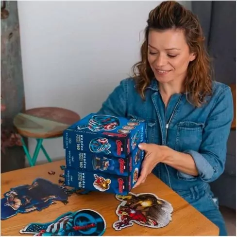 Puzzle drewniane 160. Odważny Iron Man. 20183 - tantis.pl