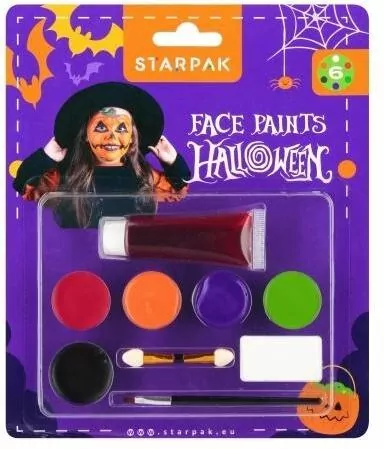 Farby do twarzy 6 kolorów Halloween - tantis.pl