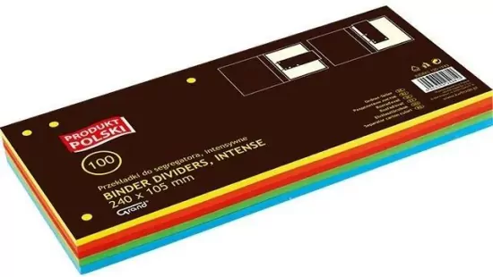 Przekładki do segregatora intensywne