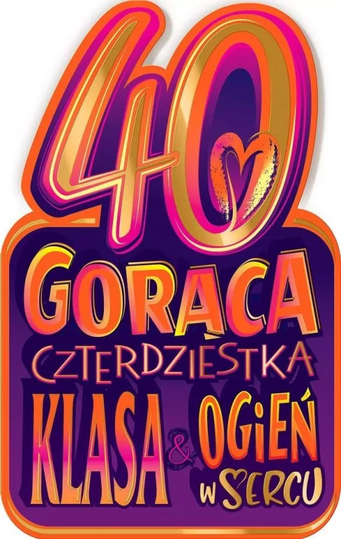 Kartka okolicznościowa Urodziny 40 - tantis.pl