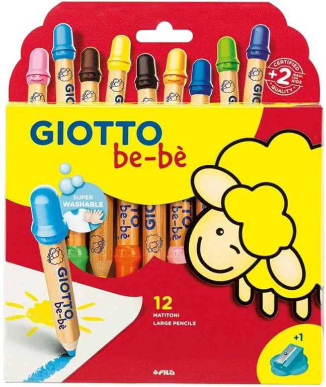 Kredki grube 12 kolorów Bebe GIOTTO - tantis.pl