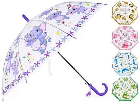 Parasolka dziecięca z gwizdkiem 65cm MIX - tantis.pl