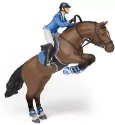 Koń skaczący z amazonką