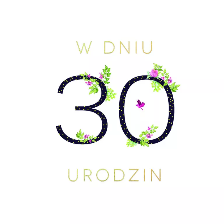 Karnet Swarovski kwadrat: Urodziny 30 - tantis.pl
