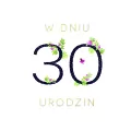 Karnet Swarovski kwadrat: Urodziny 30 - tantis.pl