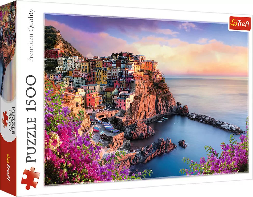 Puzzle 1500. Widok na miasteczko Manarola. TREFL 26137 - tantis.pl
