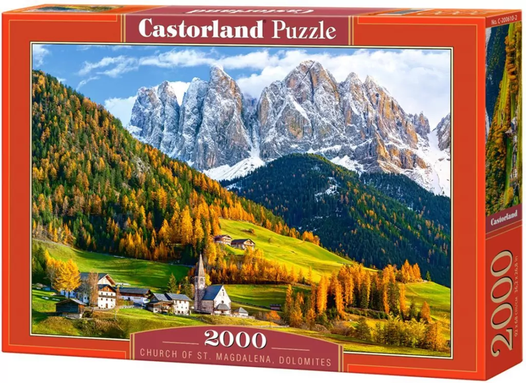 Puzzle 2000. Kościół św. Magdaleny, Dolomity - tantis.pl