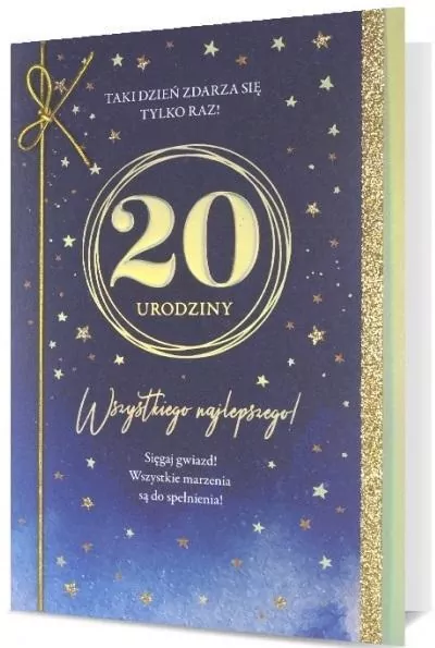 Karnet B6 Urodziny 20 - tantis.pl