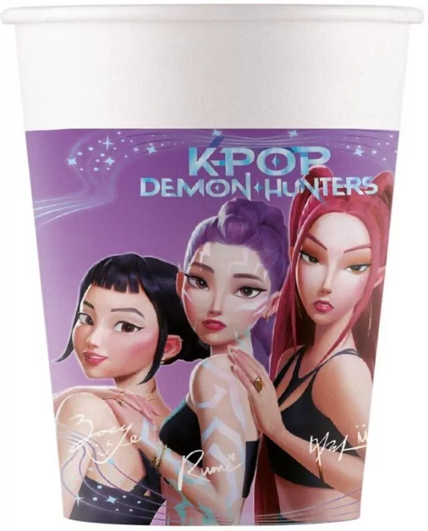 Kubeczki papierowe K-pop Demon Hunters 200ml - tantis.pl