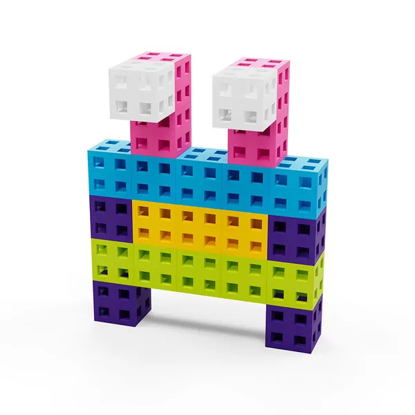 Klocki Meli Cube Classic Pink 200 elementów - tantis.pl