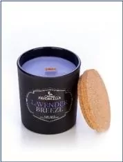 Świeczka sojowa Lavender Breeze czarna 135g - tantis.pl