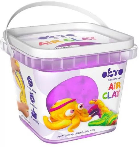 Zestaw lekkiej powietrznej ciastoliny fiolet 910ml - tantis.pl