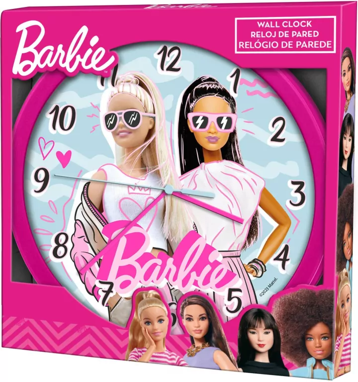 Barbie Zegar ścienny Wall clock 25 cm - tantis.pl
