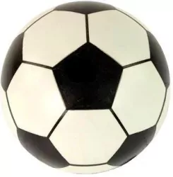 Piłka gumowa biało-czarna 23cm