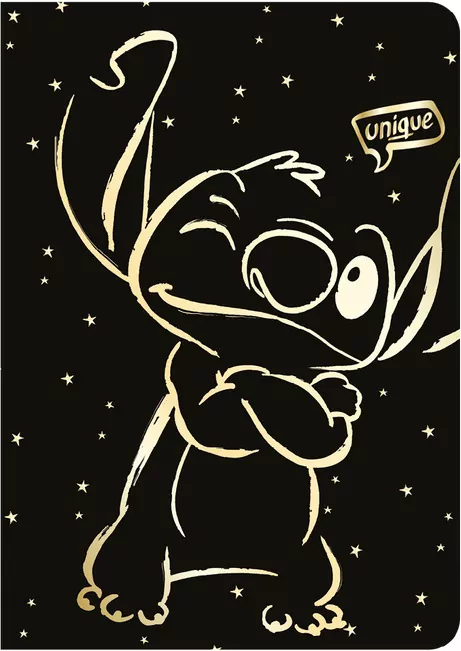 Zeszyt A5 32k.kratka Disney Gold kratka Stitch wzór 3 - tantis.pl