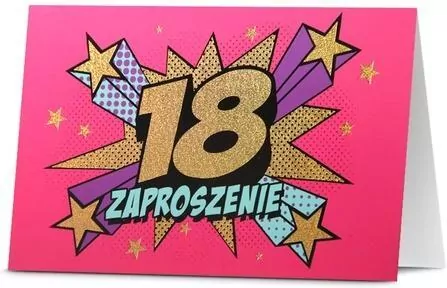 Zaproszenie Urodziny 18 - tantis.pl