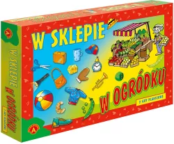 W sklepie. W ogródku. 2 gry planszowe