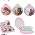 Szczotka składana z lusterkiem Miss Melody 1szt.mix 13220A - tantis.pl