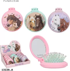 Szczotka składana z lusterkiem Miss Melody 1szt.mix 13220A