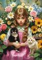 Puzzle 1000 Dziewczynka z kotami TREFL - tantis.pl