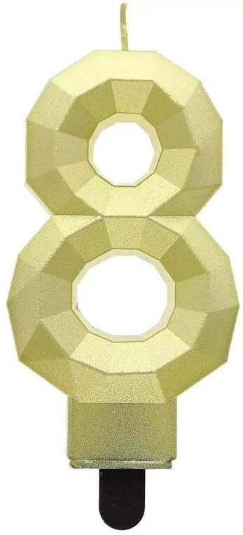 Świeczka Cyfra 8 Diament 7.6cm - tantis.pl
