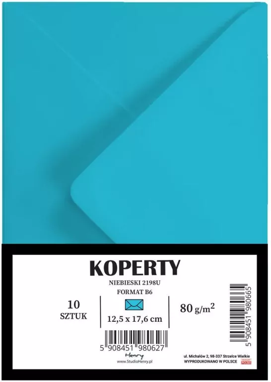 Koperty B6 niebieskie - tantis.pl
