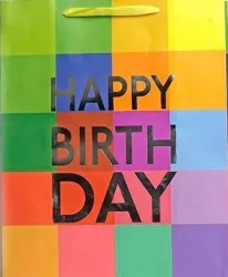 Torebka brokat L. Happy Birthday