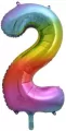 Balon foliowy 2. Tęczowa 85cm - tantis.pl