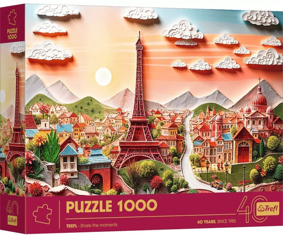 Puzzle 1000 Paper Art: Paryż TREFL - tantis.pl