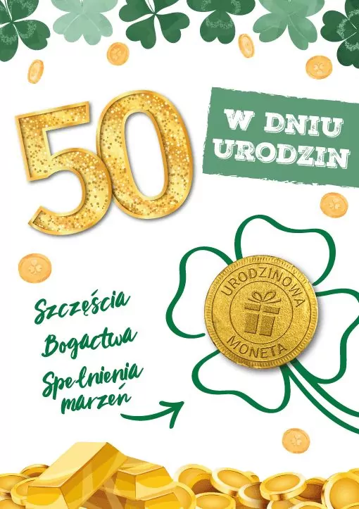 Karnet urodziny 50 - tantis.pl