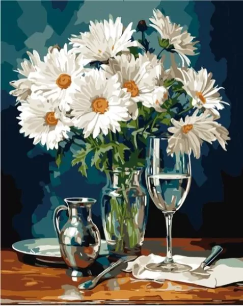 Malowanie po numerach. Stokrotki 40x50cm - tantis.pl