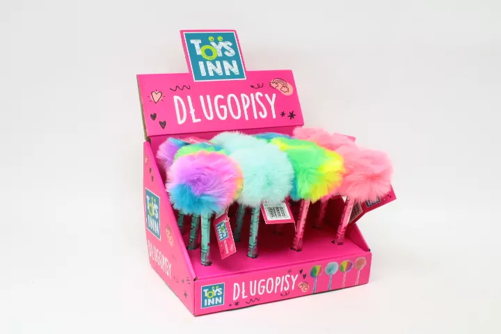Długopis pompon z grą. Mix. ToysInn. 1 sztuka - tantis.pl
