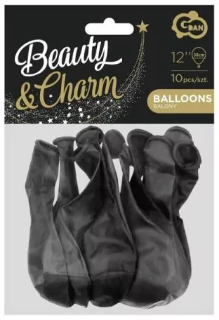 Beauty&Charm. Balony metaliki, czarne - tantis.pl