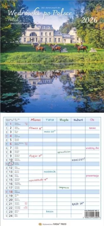 Kalendarz 2026 wieloplanszowy wąski - Wędrówki... - tantis.pl