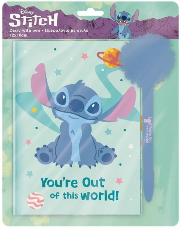 Pamiętnik+długopis z pomponem Lilo&Stitch - tantis.pl